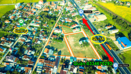 Bán nhanh lô biệt thự 300m2 full thổ ngày QL1A Bắc Vân Phong