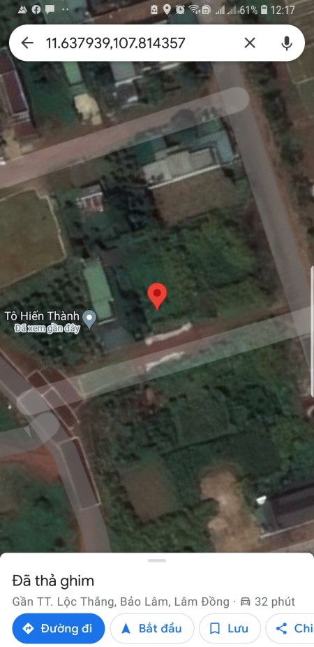 Bán đất thổ cư ngay Khu Dân Cư Tổ 18 thị trấn Lộc Thắng, Bảo Lâm, Lâm Đồng
