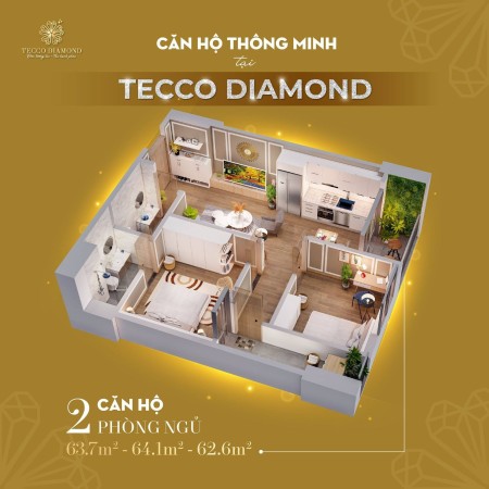 Chỉ với 560tr nhận ở ngay tại căn hộ 2PN, 3 phòng ngủ, view hồ giá từ 1.7 tỷ/căn lãi suất 0% ck 4%
