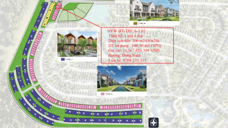 thanh toán 30% sở hữu biệt thự tại nova hồ tràm, 200m2 giá 11,5 tỷ. lh:0764333313