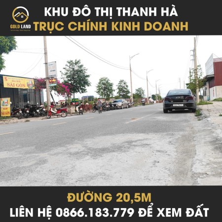Bán lô đất đẹp trục chính kinh doanh khu đô thị Thanh Hà đã có sổ đỏ