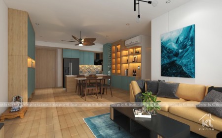 Cho thuê nhanh căn hộ Palm Heights 3 phòng ngủ dt 105m2, view nội khu giá 21 triệu/tháng