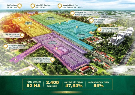 Bán đất nền KĐT Phúc Hưng Golden chỉ 350 triệu sở hữu - sổ riêng từng nền 100m2