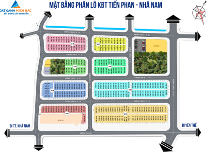 Bán đất thị trấn Nhã Nam Bắc Giang lô góc duy nhất đẹp nhất dự án