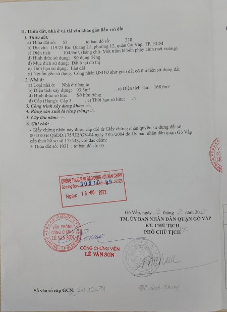 Chính chủ kẹt tiền Cần Bán Gấp Nhà số 119/25 đường Bùi Quang Là, Phường 12, Gò Vấp