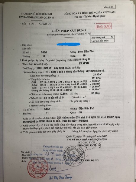 Cần bán nhà 549/1 Điện Biên Phủ, P. 11, Quận 10 giá bán 11 tỷ