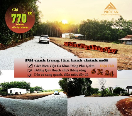 Đất nền thổ cư sổ sẵn Đồng Phú Bình Phước giá đầu tư sinh lời cao