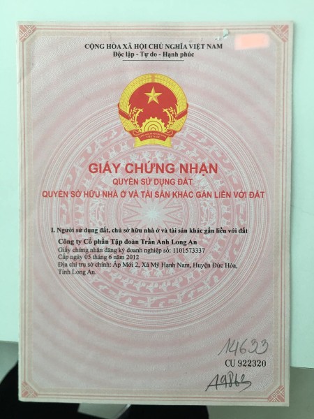 Bán gấp căn nhà phố thổ khu đô thị Phúc An City, sổ riêng, lh 0707885757