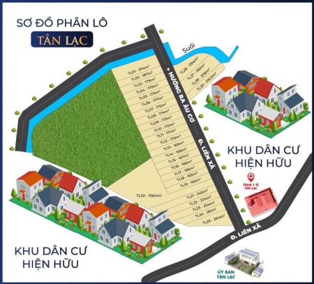 Bán đất Tân Lạc, Bảo Lâm, Lâm Đồng. Diện tích 1064m2, 100m2 TC, giá 2 tỷ 234 triệu