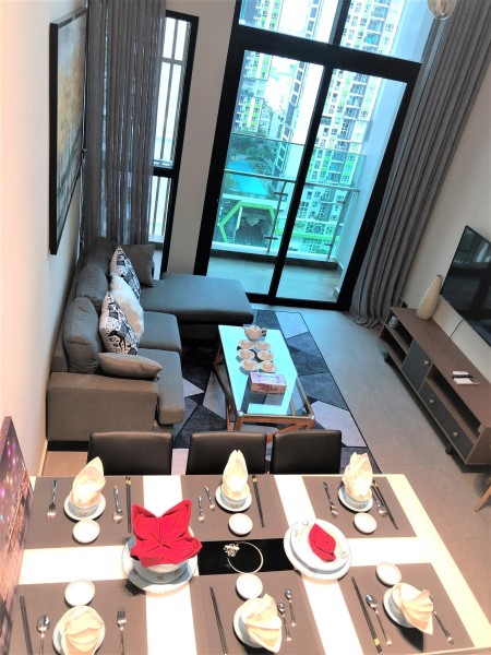 Feliz En Vista cho thuê căn duplex 2PN full nt view tầng cao giá 25triệu/tháng Xem nhà LH 0339744305