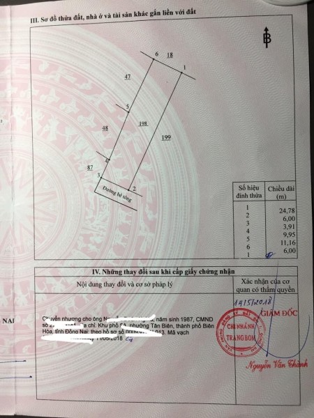 Đất Bắc Sơn có sổ riêng 152 mét vuông, thổ cư liên hệ 0919341466