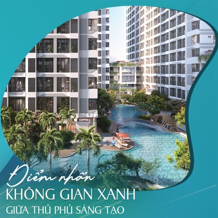 Bán căn hộ Thủ Đức 60m2 2PN 2WC view Sông tầng cao chỉ 39tr/m2
