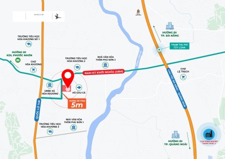 Bán đất khu vực xã Hoà Khương, huyện Hoà Vang, TP Đà Nẵng sổ đỏ từng lô