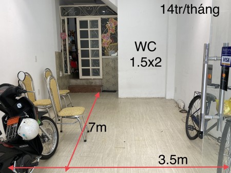 Mặt bằng ngay mặt tiền đường khu Tân Định sầm uất tiện kinh doanh mua bán