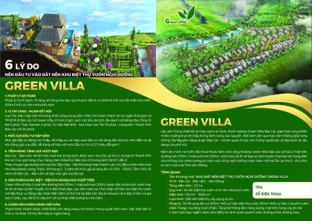 Cần bán nhanh hai khu Green Villa tại Bảo Lộc Lâm Đồng liên hệ 0914824903