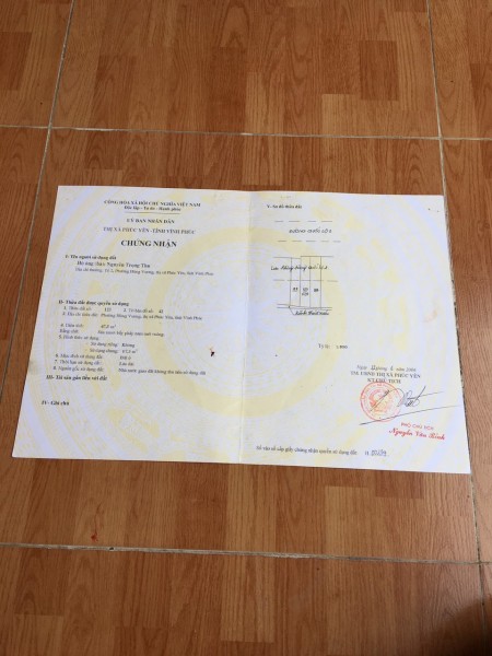 Bán nhà riêng mặt Quốc Lộ 2 TP Phúc Yên. Đối diện cổng BV Phúc Yên