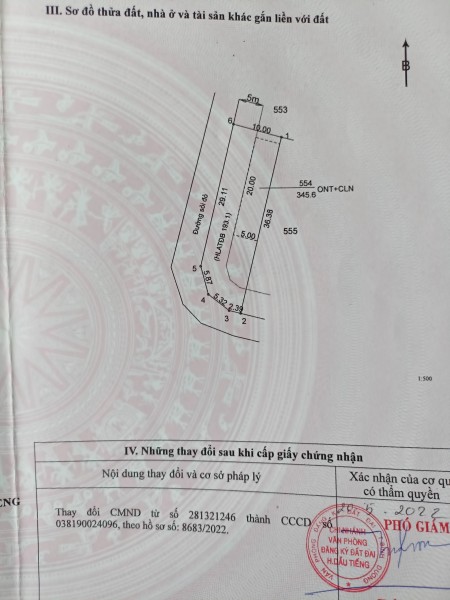 Bán gấp thu hồi vốn lô đất Dầu Tiếng sau chợ Thái Bình xã Minh Thạnh 10x36+100tc chỉ 890tr