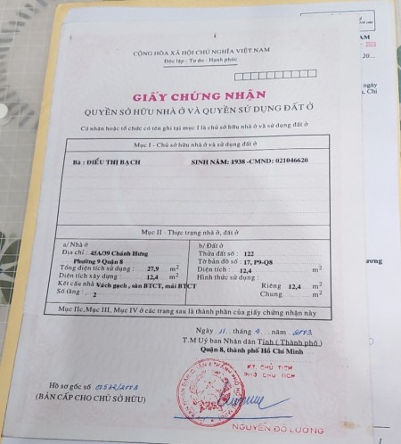 Cần bán gấp nhà Phạm Hùng phường 9 Quận 8 lh 0938176976