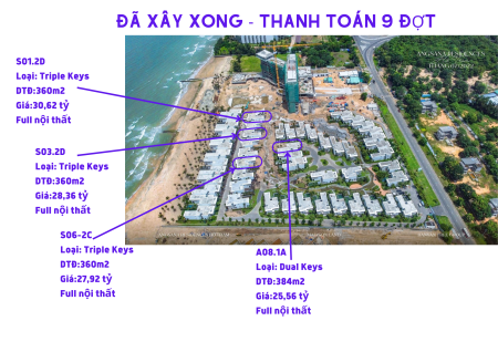 Biệt thự biển Angsana Hồ Tràm, nhận nhà ngay, thanh toán giãn, ĐV vận hành top 1 Châu Á Banyan Tree
