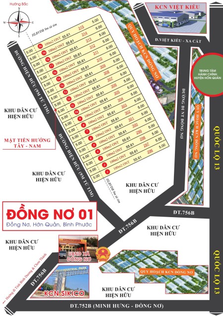 Đất nền Đồng Nơ, Hớn Quản, Bình Phước, thổ cư SHR lh 0825378345