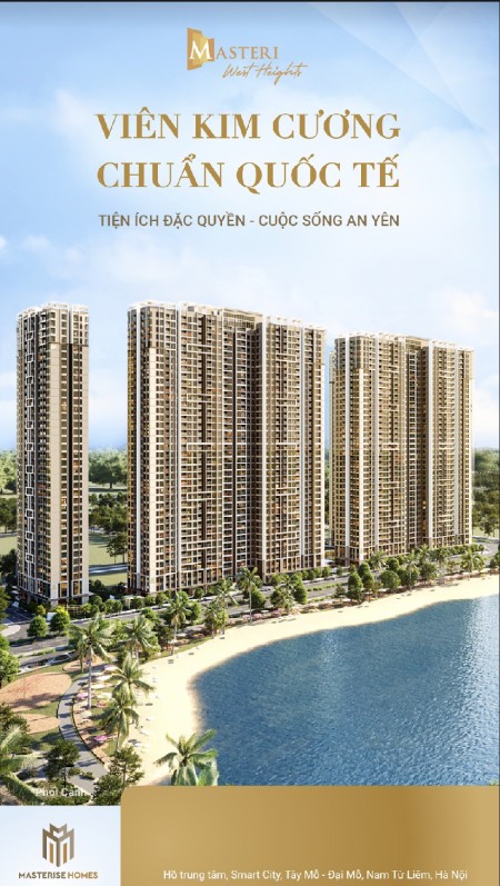 Tôi cần bán gấp căn góc 2 pn, taanfg 20 view hồ Masteri West Hight Smart City có bếp điều hoà âm