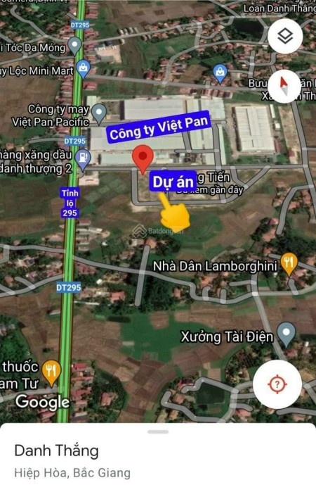 Dự án khu dân cư danh thắng, đất đấu giá cạnh công ty vietpan hiệp hoà bắc giang 90m2