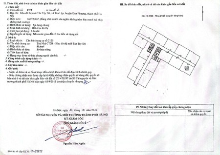 Chính chủ bán căn 2120 toà CT2B Tân Tây Đô, dt 80.6m2, lô góc nội thất cơ ban, ban công Đông Nam