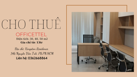 Officetel Kingston Phú Nhuận, diện tích 50m2, giá cho thuê 15 triệu/tháng lh 0362668864