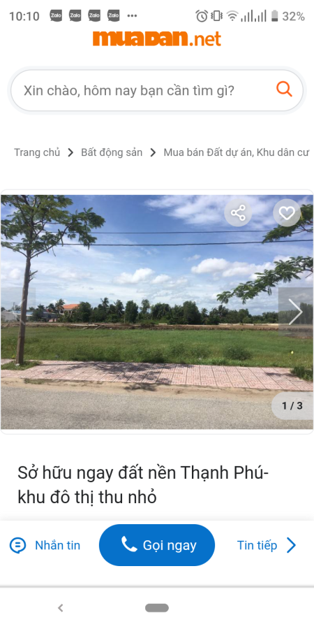 Bán đất nền nằm ngay mặt tiền với lộ giới 12m, sổ sẵn riêng từng nền công chứng ngay