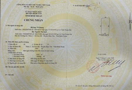 Đất vườn ven biển Bình Thuận giá chỉ từ 155 triệu/m², gần các dự án KCN Becamex