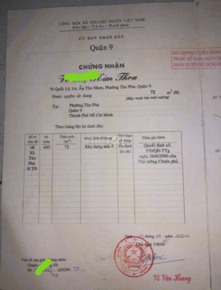 Bán đất mặt tiền đường 225B Q9 gần BV Ung Bướu cơ sở 2