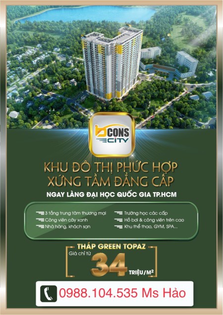 Cơ hội đầu tư + an cư, căn hộ ngay làng ĐH Quốc Gia - chỉ 350tr sở hữu. LH: 0988.104.535