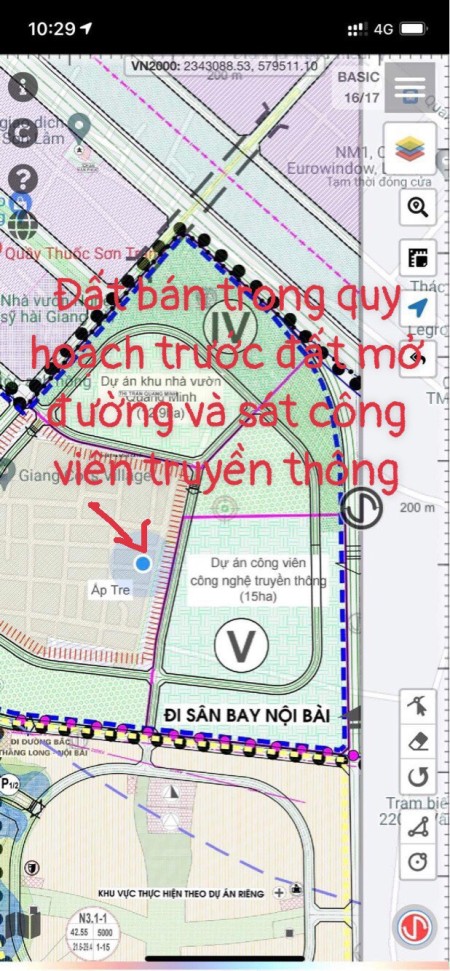 Gần khu công nghiệp Quang Minh, mặt trước là Dự án công viên truyền thông (15ha)
