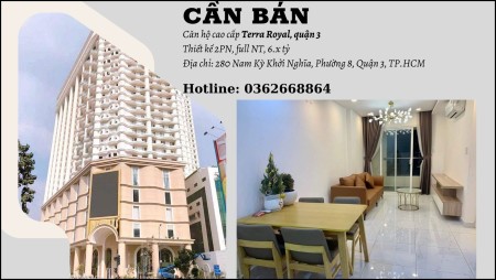 Bán căn hộ 5* CH Terra Royal, dtsd 58m2, 2PN, giá 6.1 tỷ liên hệ 0362668864