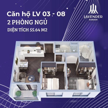 Bán căn hộ Chung cư Lavender Garden 176 Định Công giá tốt đầu tư