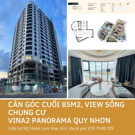 Bán căn góc cuối chung cư Vina2 Panorama Quy Nhơn DT 85m² ưu đãi giá tốt