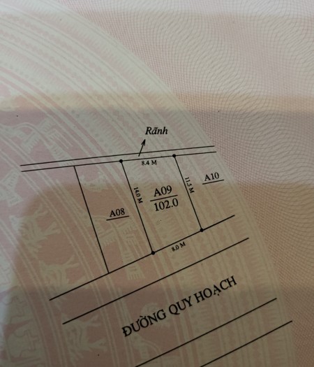 Chính chủ cần bán Khu đất đấu giá Thanh trù, Vĩnh yên DT 102m2 , giá bất ngờ chỉ 2,55 tỷ