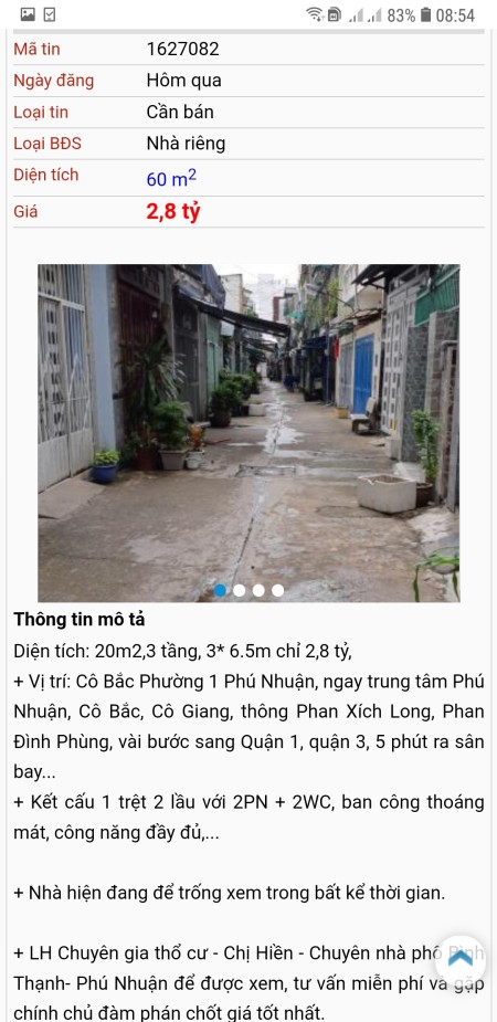 Chính chủ bán GẤP nhà 21m2 Phan Văn Trị, P.11, quận Bùnh Thanh