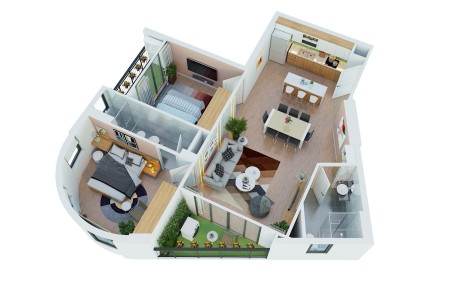 Giá chủ đầu tư bán căn góc 2PN, 2WC giá 2.1 tỷ diện tích 85m2 lh 0965172574