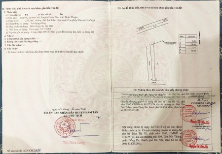 Lô đất 3 mặt tiền đẹp nằm trên Quốc Lộ 55 Sơn Mỹ sổ hồng vĩnh viễn