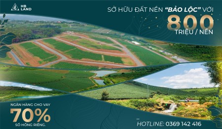 Sở hữu đất nền Bảo Lộc với 800 triệu, ngân hàng cho vay 70%, sổ hồng riêng