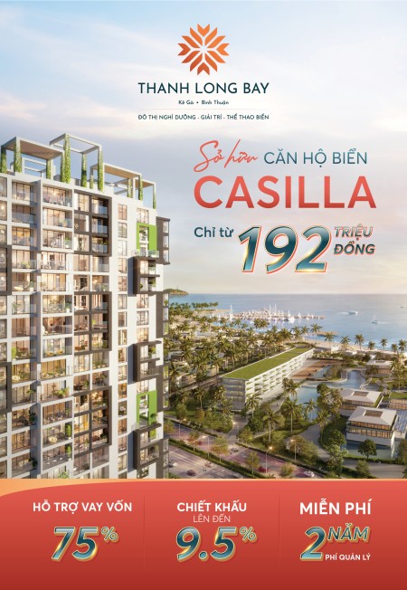 Căn hộ nghỉ dưỡng biển cao cấp Casilla, thiết kế thông minh giá tốt