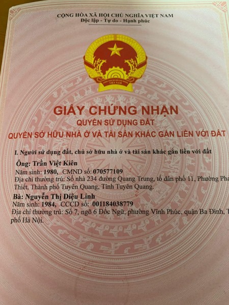 Bán nhanh căn ngõ Ngọc Thuỵ Long Biên, dtsd 45m2 4 tầng giá 3.6 tỷ