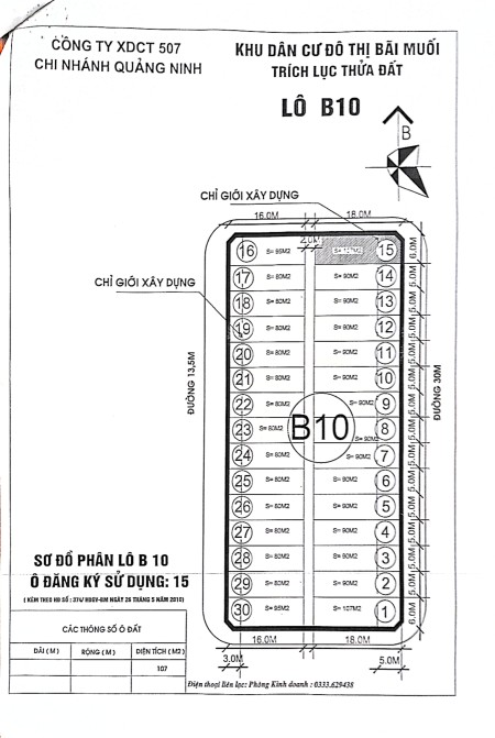 Bán đất 2 mặt tiền đường 31m khu đô thị Lideco Bãi Muối Hạ Long
