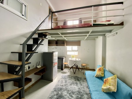 Căn hộ Duplex gác cao 1m8 full nội thất máy giặt riêng Lý Phục Man Q7