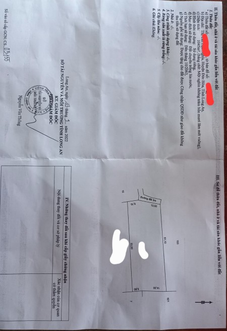 Bán lô đất thị trấn Hậu Nghĩa diện tích 1045m2, giá 3 tỷ, khu an ninh
