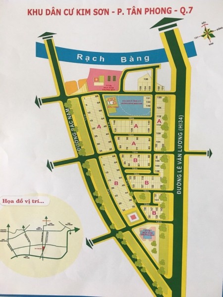 Bán đất biệt thự khu dân cư Kim Sơn Quận 7. 10x20m Giá tốt nhất thị trường
