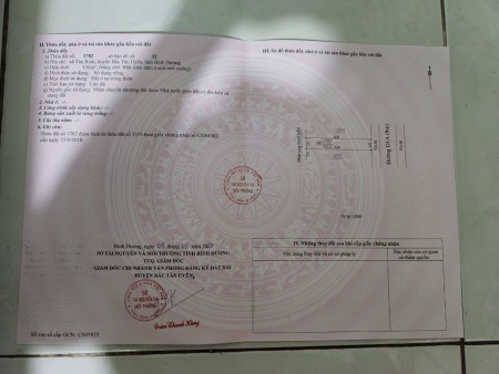 Chính chủ cần bán đất khu công nghiệp Visip 2, giá tốt lh 0983724104