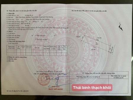 77m2 thổ cư khu Thái Bình - Thạch Khôi giá đầu tư sinh lời cao