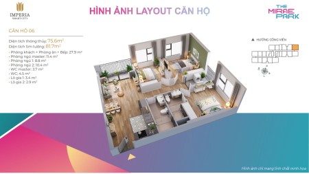Căn hộ tầng trung siêu hiếm, giá tốt phân khu Imperia Smart City, gần công viên 10ha, và nhà để xe